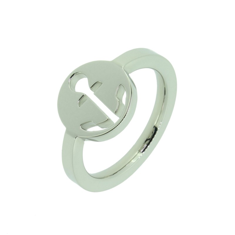 HAFEN-KLUNKER Glamour Collection Ring Anker ausgestanzt 110520 Edelstahl Silber