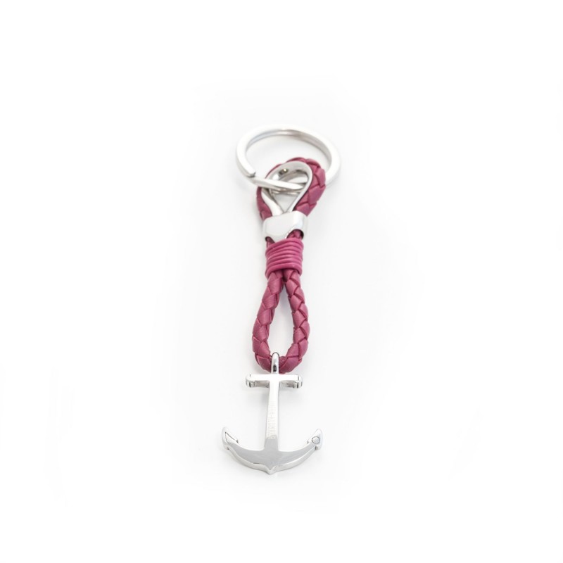 HAFEN-KLUNKER Sailor Collection Schlüsselanhänger Anker 110624 Leder Edelstahl violett silber
