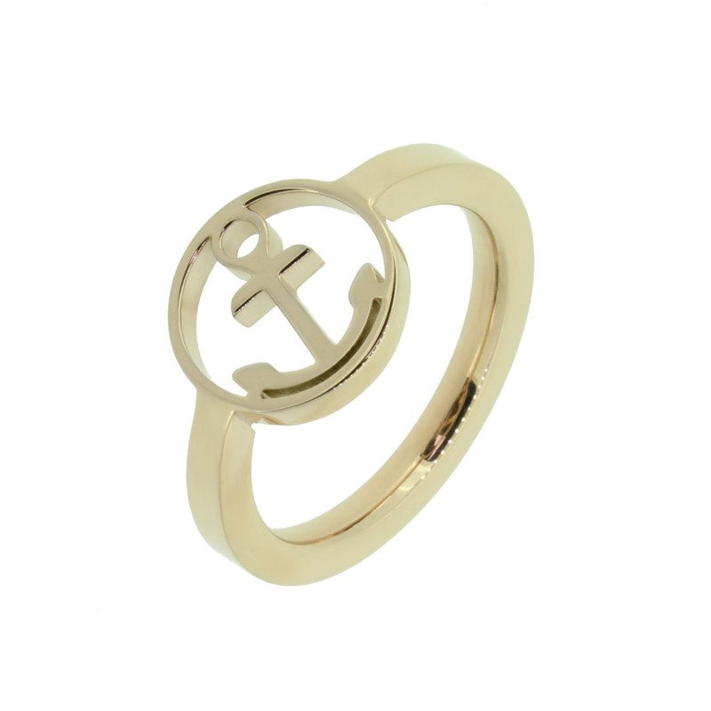 HAFEN-KLUNKER Glamour Collection Ring Anker 110525 Edelstahl Rosegold