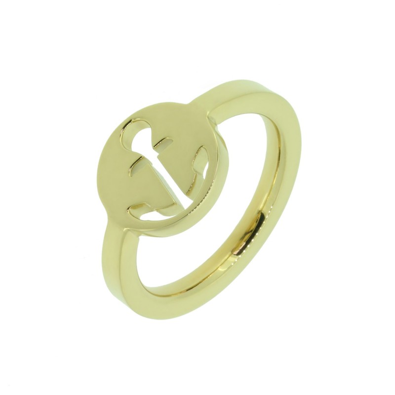 HAFEN-KLUNKER Glamour Collection Ring Anker ausgestanzt 110521 Edelstahl Gold